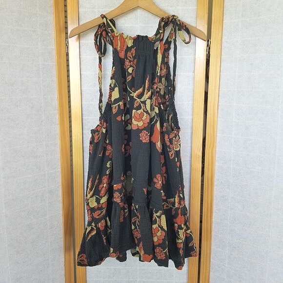 Free People Dress Fleur Twilight  Floral Print Loose Tunic Top Size XS Boho - Picture 13 of 14